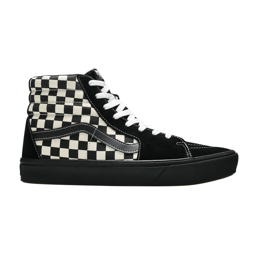 Фото № 1 с приближением к товару «‎Vans Sk8-Hi ComfyCush Mixed Media - Black Checker»