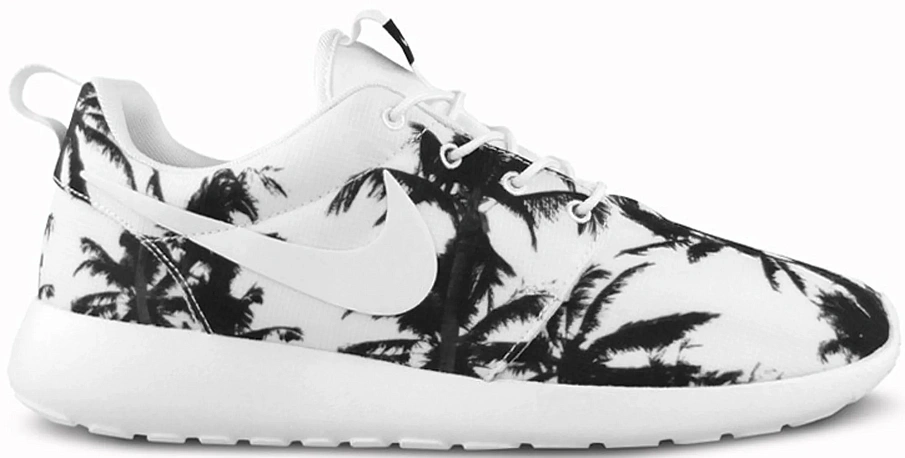 Фото № 1 с приближением к товару «‎Nike Roshe Run Palm Trees Black White »