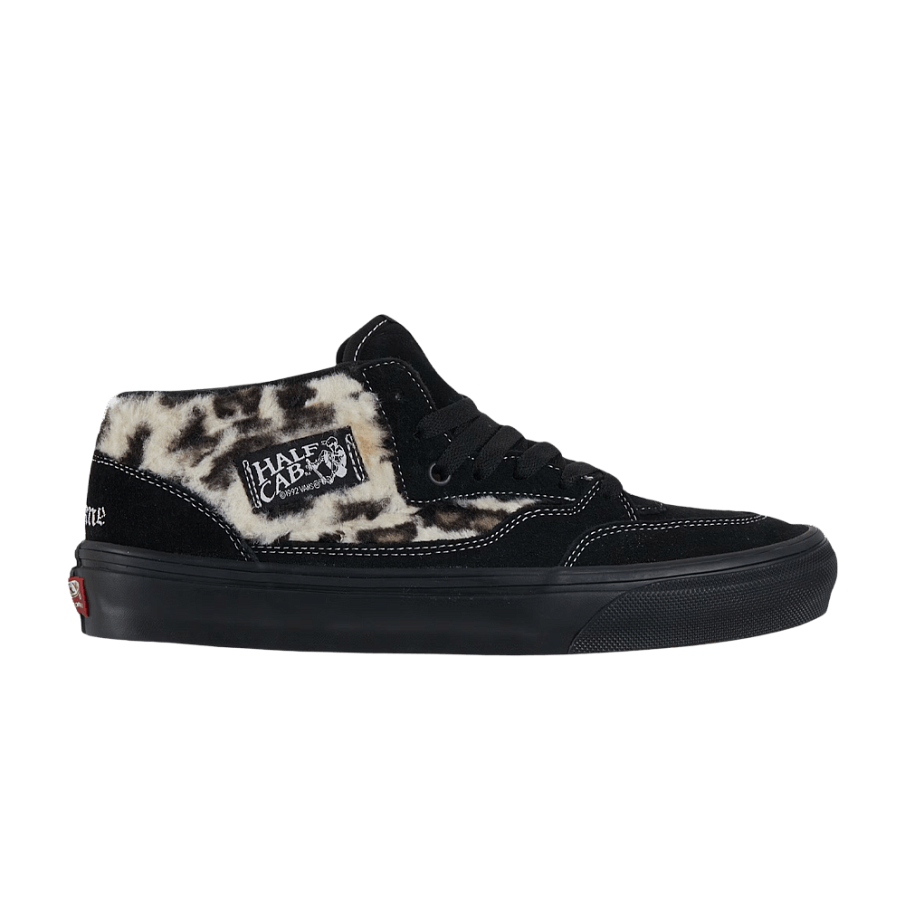 Фото № 1 с приближением к товару «‎Supreme x Vans Skate Half Cab 92 Leopard Pack - Black»