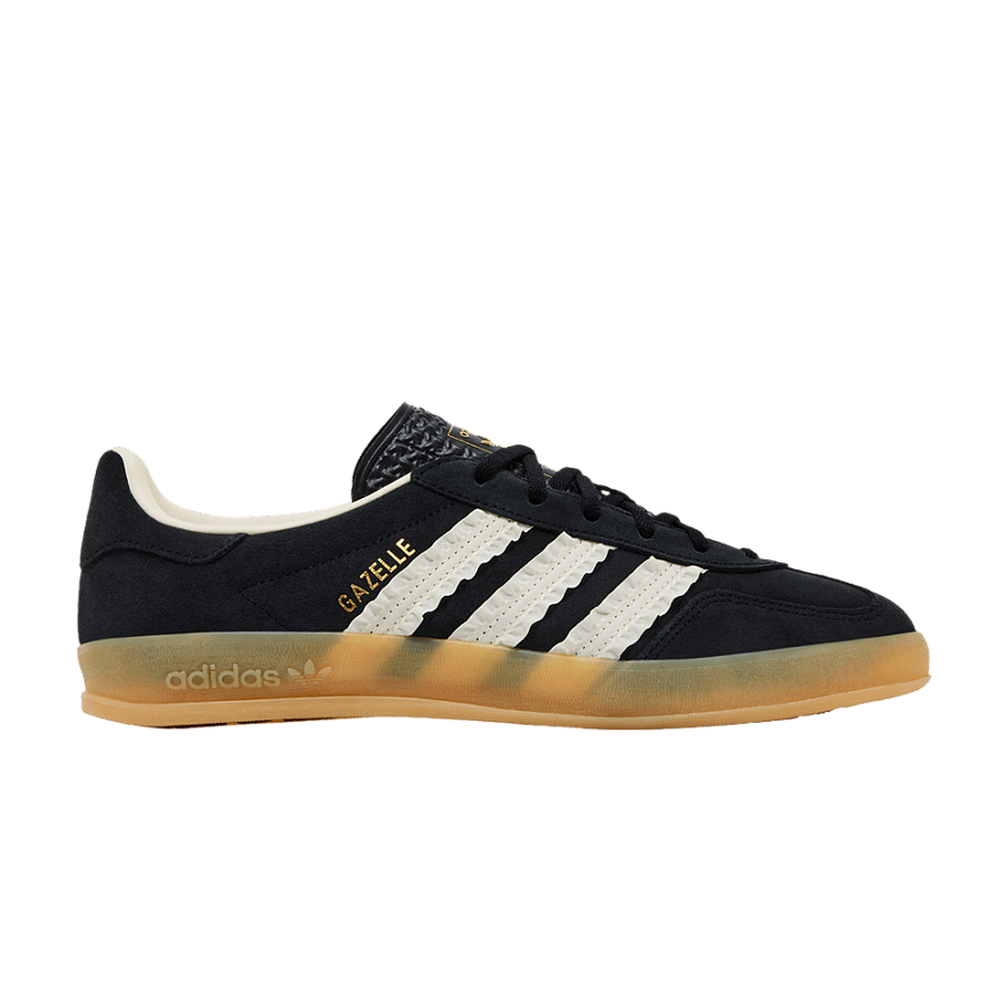 Фото № 1 с приближением к товару «‎adidas Women's Gazelle Indoor Ruffled Stripes - Black Cream Gum»