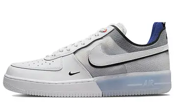 Nike Air Force 1 React Skate Shoes GreyWhiteBlue - 1