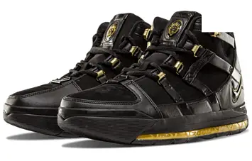  Nike Lebron 3 Vintage basketball shoes BlackMetallic Gold - 2