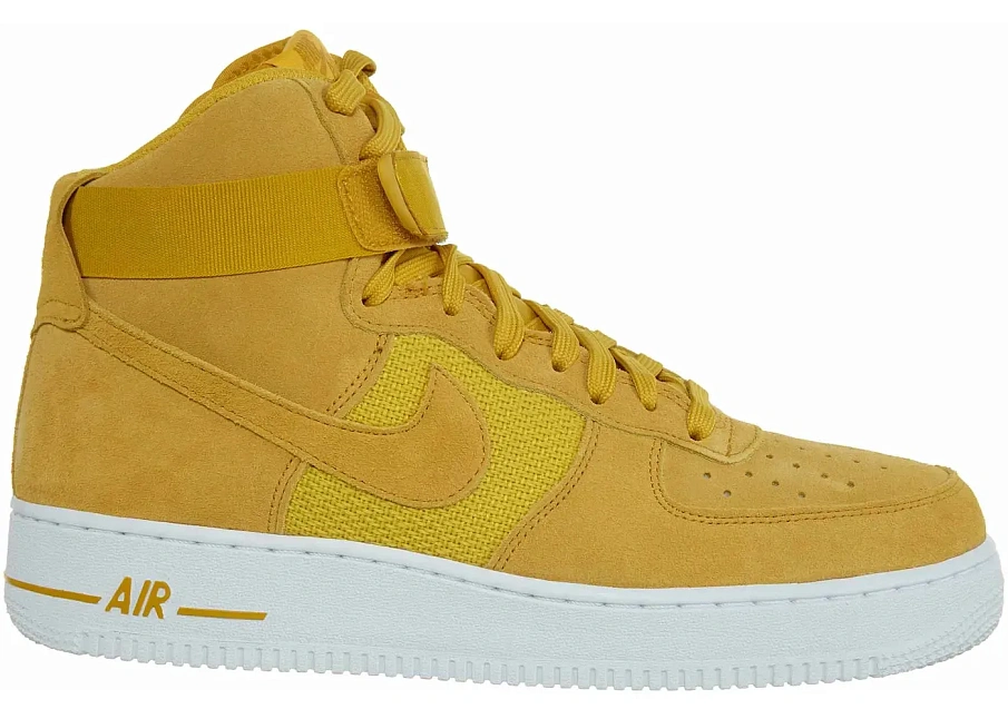 Фото № 1 с приближением к товару «‎Nike Air Force 1 High '07 University Gold Mineral Gold»