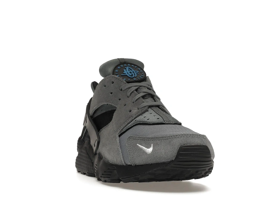Фото № 2 с приближением к товару «‎Nike Air Huarache Grey Suede Laser Blue»
