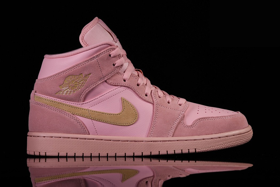 Фото № 2 с приближением к товару «‎Air Jordan 1 Mid Coral Gold»