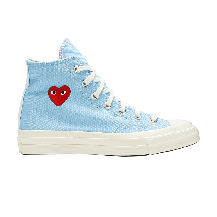 Фото № 1 с приближением к товару «‎Comme des Garçons PLAY x Converse Chuck 70 High Bright Blue»