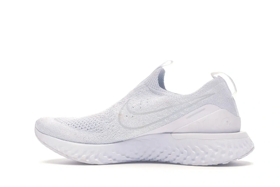 Фото № 5 с приближением к товару «‎Nike Epic Phantom React Flyknit White Pure Platinum »