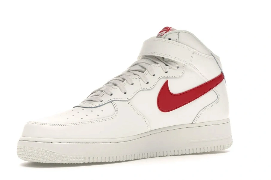 Фото № 4 с приближением к товару «‎Nike Air Force 1 Mid Sail University Red»