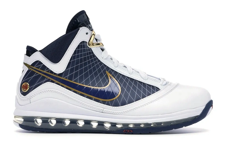 Фото № 1 с приближением к товару «‎Nike LeBron 7 White/Midnight Navy»
