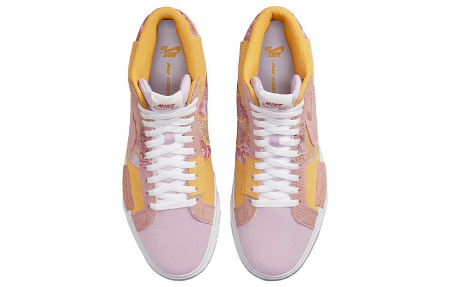 Фото № 4 с приближением к товару «‎Nike SB Zoom Blazer Premium "Paisley" Mid-Top Sneakers PinkYellow»