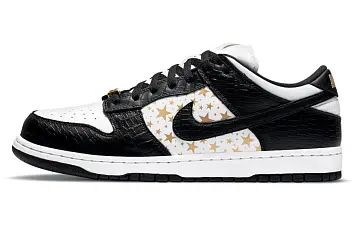 Supreme x Nike SB Dunk Low WhiteGoldBlack - 1