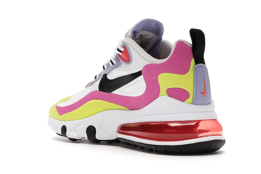 Фото № 6 с приближением к товару «‎Nike Air Max 270 React White Pink Yellow »