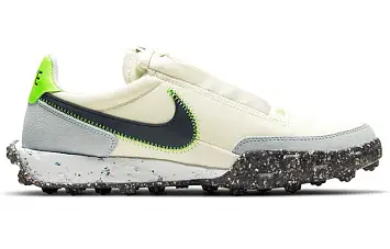 Nike Waffle Racer Crater Sports Casual Shoes Pale Ivory Electric Green - 3