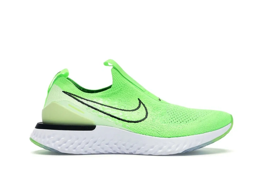 Фото № 1 с приближением к товару «‎Nike Epic Phantom React Flyknit Electric Green »