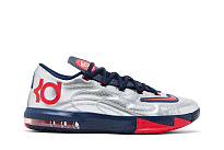 Фото № 2 с приближением к товару «‎Nike KD 6 x PSG Metallic Silver College Navy»