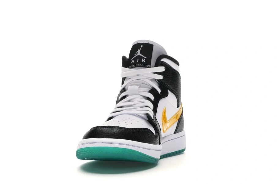 Фото № 4 с приближением к товару «‎Jordan 1 Mid Alternate Swooshes Red Yellow »