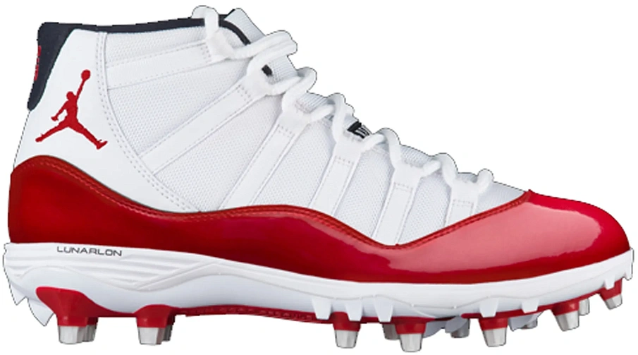 Фото № 1 с приближением к товару «‎Jordan 11 Retro Cleat White Red»