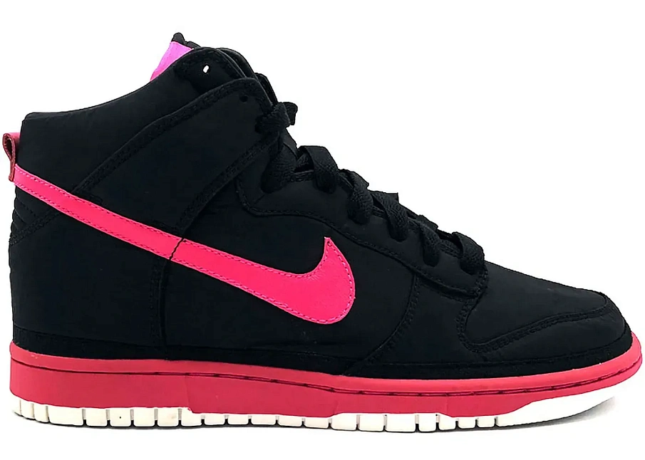 Фото № 1 с приближением к товару «‎Nike Dunk High Nylon Premium Black Vivid Pink»