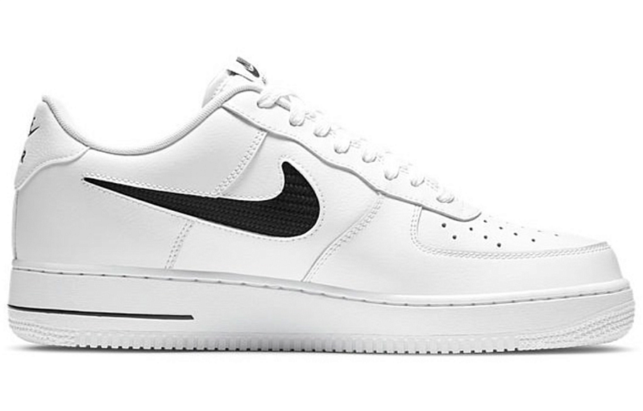 Фото № 2 с приближением к товару «‎Nike Air Force 1 Low Cut Out Swoosh White Black»