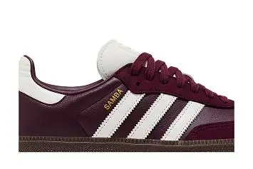 adidas Women's Samba OG Maroon Off White Gum - 3