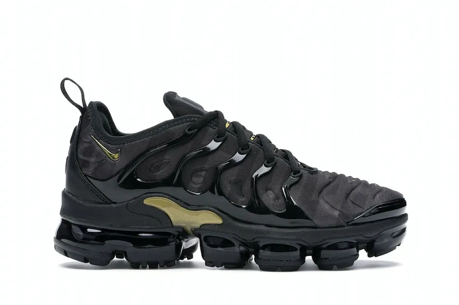 Фото № 1 с приближением к товару «‎Nike Air VaporMax Plus Black Anthracite Metallic Gold»