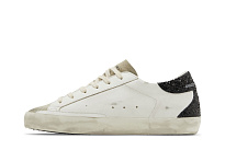 Фото № 4 с приближением к товару «‎Golden Goose Women's Superstar White Mauve Pink Glitter»