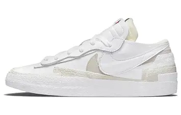sacai x Nike Blazer low Skate shoes White Patent Leather - 1
