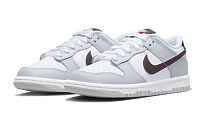 Фото № 3 с приближением к товару «‎Nike GS Dunk Low SE Lottery Skate shoes Grey Fog Light Crimson»