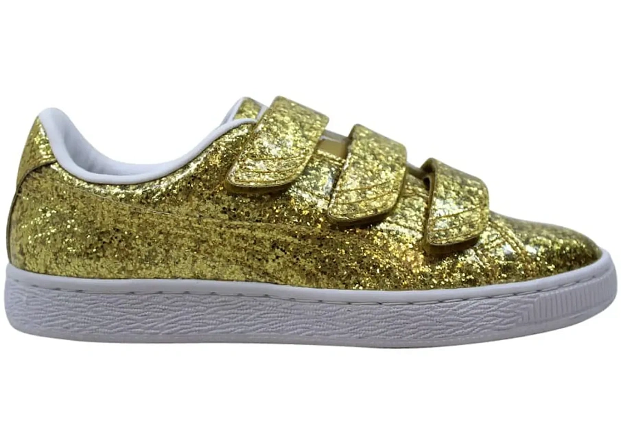 Фото № 1 с приближением к товару «‎Puma Basket Strap Glitter Gold  »