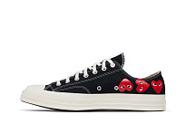 Фото № 4 с приближением к товару «‎Comme des Garçons PLAY x Converse Chuck 70 Low Multi Heart - Black»