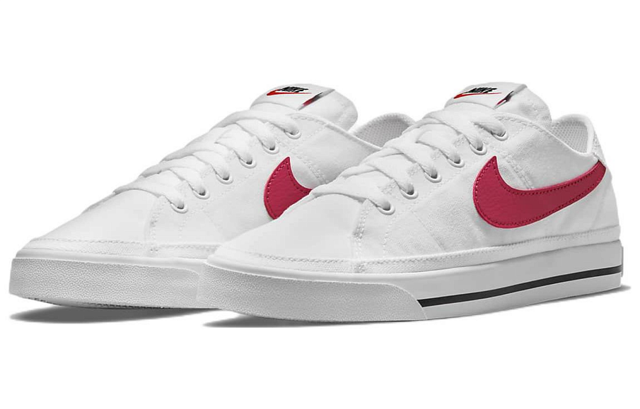 Фото № 3 с приближением к товару «‎Nike Wmns Court Legacy Canvas Low-Top Sneakers WhitePink»