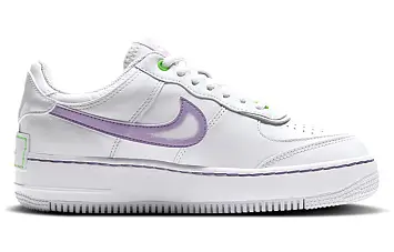 Nike Air Force 1 Shadow WhiteGreenPurple - 3
