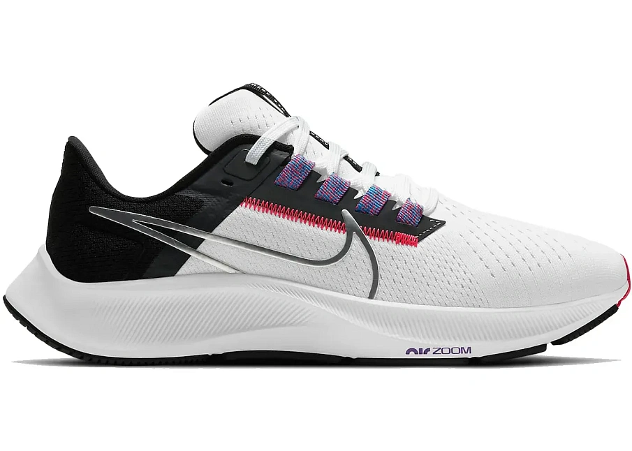 Фото № 1 с приближением к товару «‎Nike Air Zoom Pegasus 38 White Black Flash Crimson »
