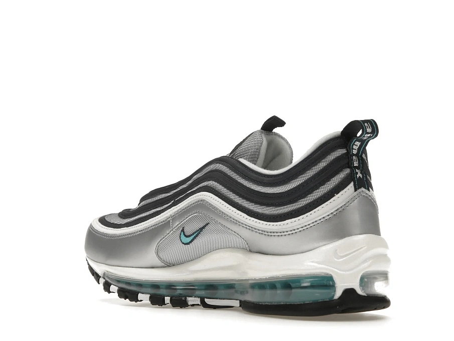 Фото № 6 с приближением к товару «‎Nike Air Max 97 Metallic Silver Chlorine Blue»