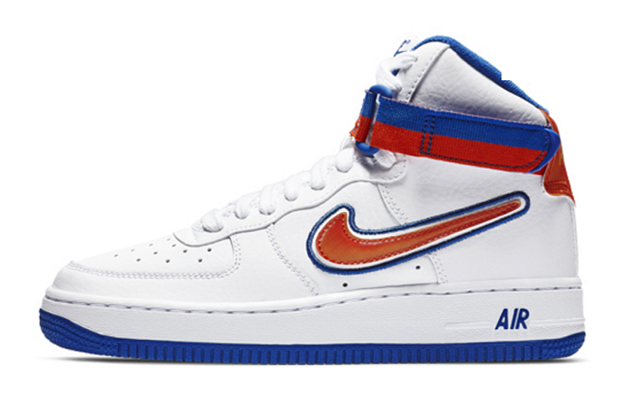 Фото № 1 с приближением к товару «‎Nike Air Force 1 High Skate Shoes WhiteBlueRed»