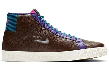Nike SB Zoom Blazer Mid WhiteBrownBlue - 3