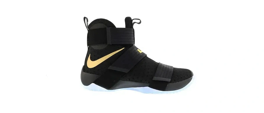 Фото № 1 с приближением к товару «‎Nike LeBron Zoom Soldier 10 Black Gold (Nike iD)»
