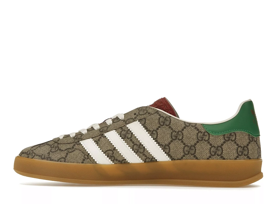 Фото № 2 с приближением к товару «‎adidas x Gucci Gazelle Beige GG Monogram»