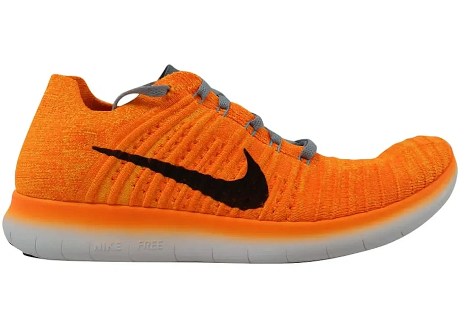 Фото № 1 с приближением к товару «‎Nike Free RN Flyknit Laser Orange/Black-Gamma Blue-Cool Grey »