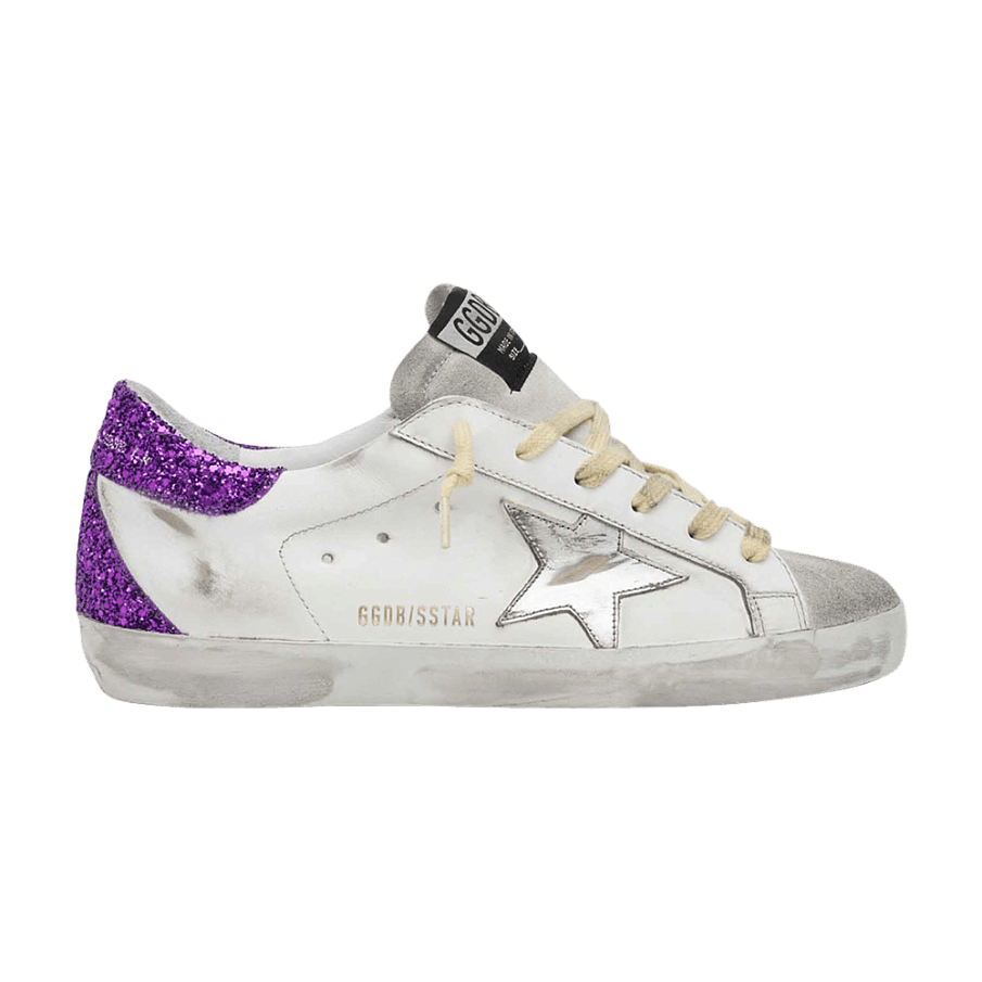 Фото № 1 с приближением к товару «‎Golden Goose Women's Superstar Glitter - White Purple»