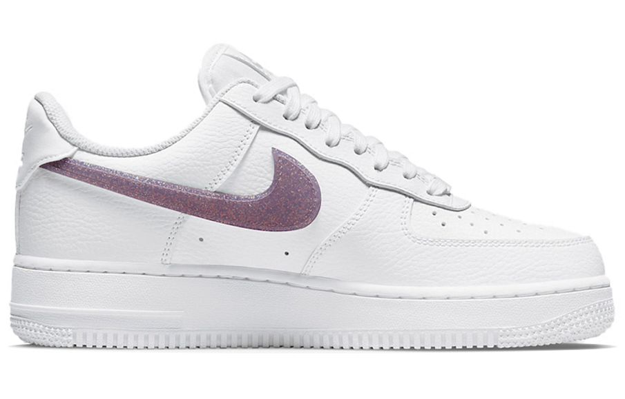 Фото № 2 с приближением к товару «‎Nike Air Force 1 Low "Glitter Swoosh" Low-Top Sneakers WhitePurple»