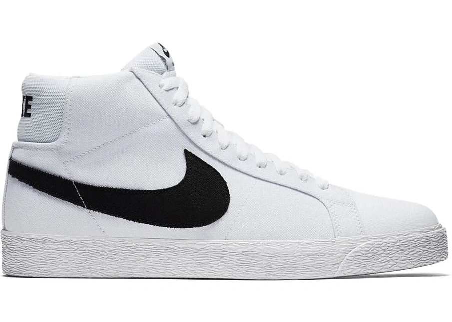 Фото № 1 с приближением к товару «‎Nike SB Blazer Mid Canvas White Black»
