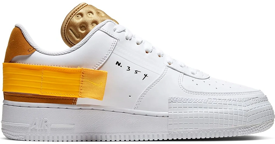 Фото № 1 с приближением к товару «‎Nike Air Force 1 Type White Gold»