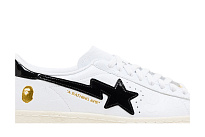 Фото № 3 с приближением к товару «‎BAPE x adidas Superstar Vintage White Black»
