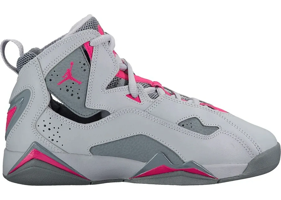Фото № 1 с приближением к товару «‎Jordan True Flight Wolf Grey Deadly Pink »
