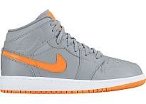 Фото № 1 с приближением к товару «‎Jordan 1 Mid Wolf Grey Bright Citrus »