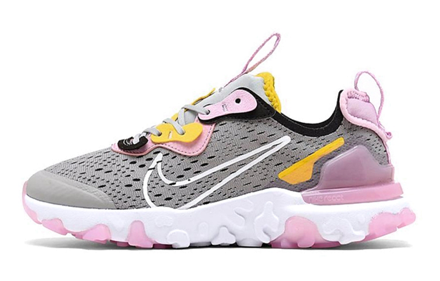 Фото № 1 с приближением к товару «‎Nike NSW React Vision (GS) Running Shoes GreyPinkYellow»