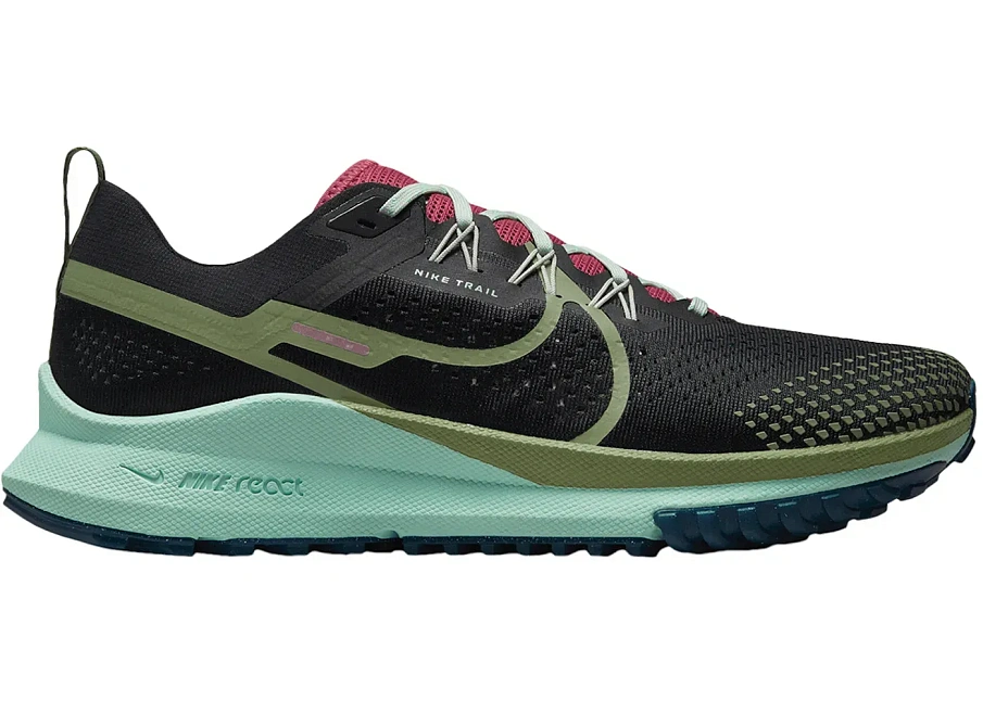 Фото № 1 с приближением к товару «‎Nike React Pegasus Trail 4 Black Mint Foam Alligator»