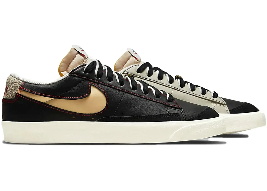 Фото № 1 с приближением к товару «‎Nike Blazer Low 77 Black Natural Removable Swoosh»