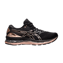 Фото № 1 с приближением к товару «‎Asics Women's Gel Nimbus 23 Platinum Black Rose Gold»